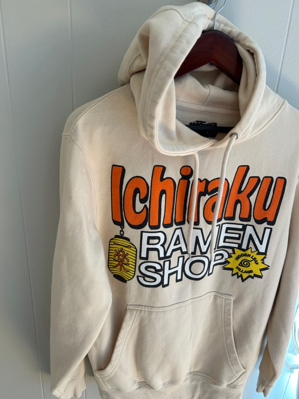 Urban outfitters Ichiraku Ramen Shop Graphic Crewneck Sweater - Cream